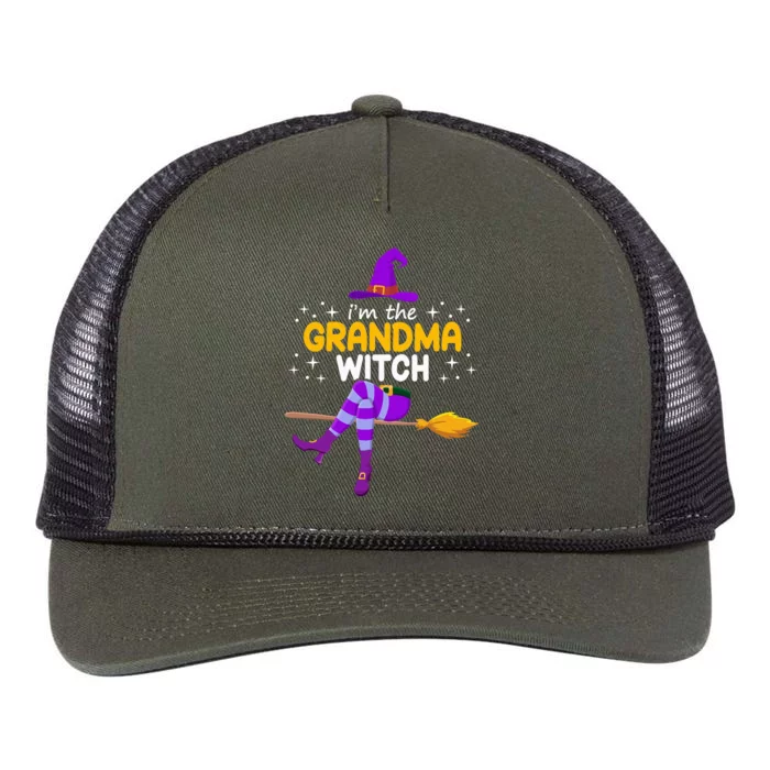 Im The Grandma Witch Halloween Family Matching Group Costume Retro Rope Trucker Hat Cap