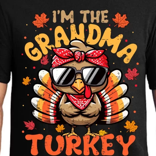 IM The Grandma Turkey Matching 2024 Family Thanksgiving Gift Pajama Set