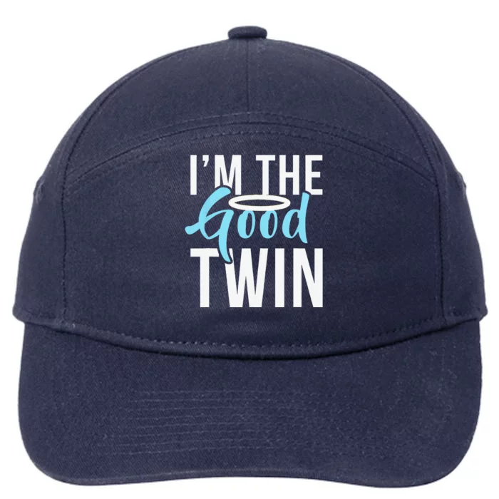 Im The Good Twin Funny Halloween Horror 7-Panel Snapback Hat