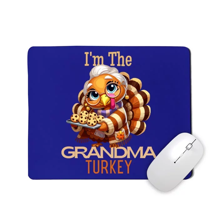 IM The Grandma Turkey Thanksgiving 2024 Family Autumn Fall Gift Mousepad