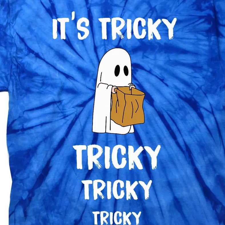 Its Tricky Ghost Halloween Costume Trick Or Treat Party Tie-Dye T-Shirt