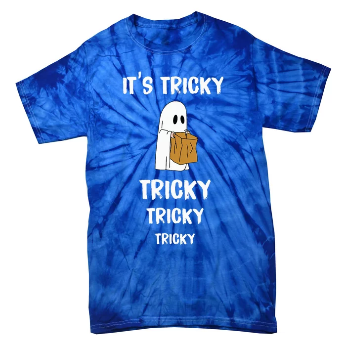 Its Tricky Ghost Halloween Costume Trick Or Treat Party Tie-Dye T-Shirt