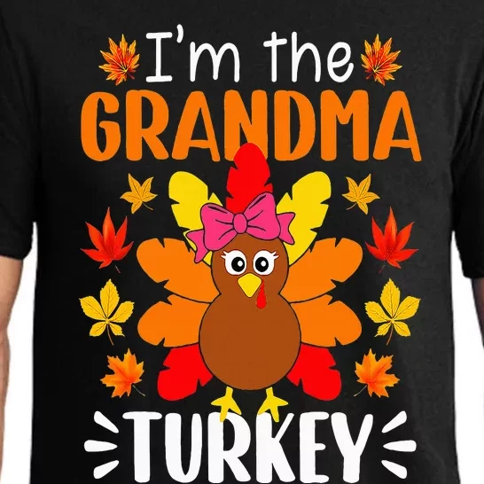 I'm The Grandma Turkey Funny Turkey Thanksgiving Pajama Set