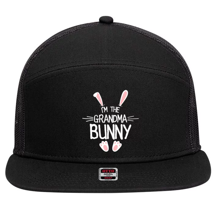 IM The Grandma Bunny Cute Matching Family Easter 7 Panel Mesh Trucker Snapback Hat