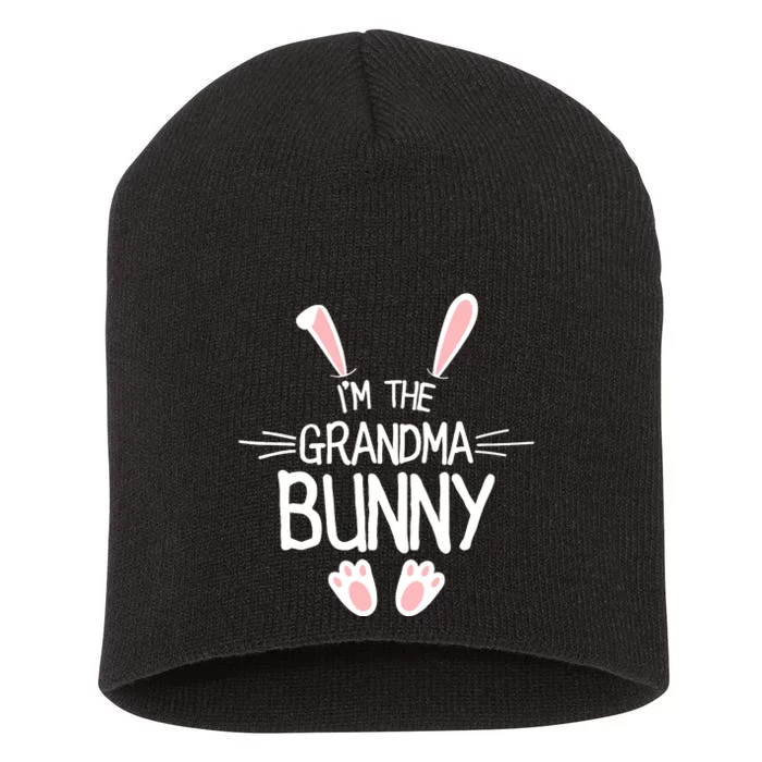 IM The Grandma Bunny Cute Matching Family Easter Short Acrylic Beanie