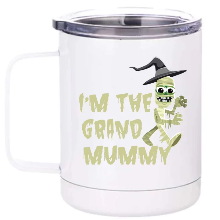 IM The Grand Mummy Halloween Grandma Costume Gift Front & Back 12oz Stainless Steel Tumbler Cup