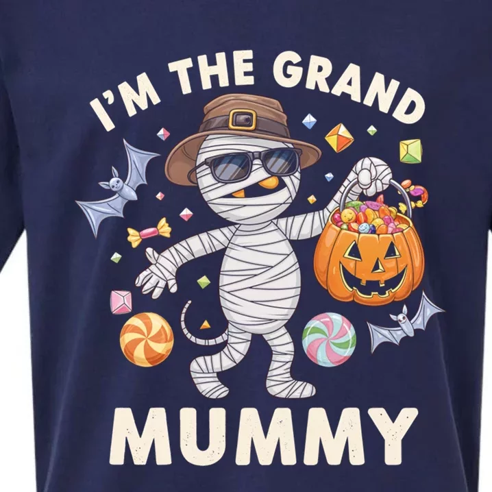 IM The Grand Mummy Halloween Costume Mummy Pumpkin Gift Sueded Cloud Jersey T-Shirt