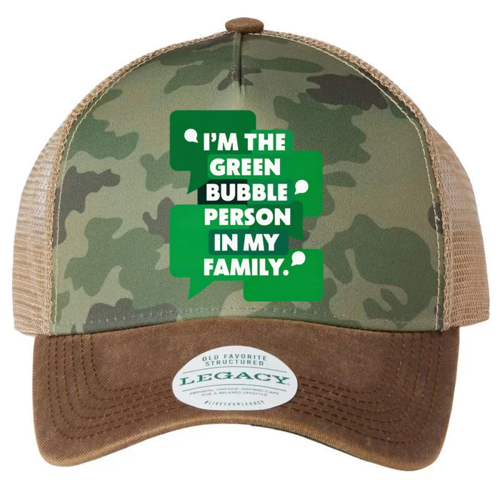 IM The Green Bubble Person In My Family Legacy Tie Dye Trucker Hat