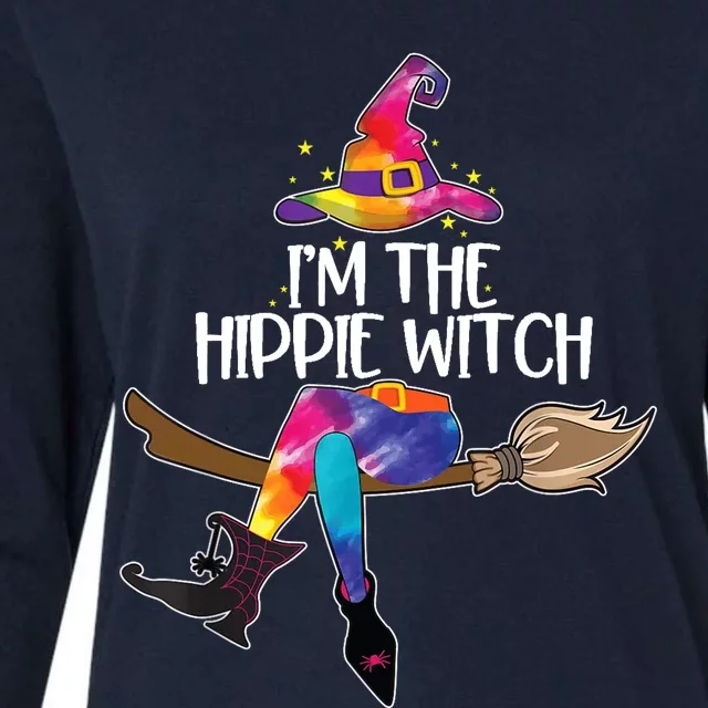 Im The Hippie Witch Halloween Matching Tie Dye Group Womens Cotton Relaxed Long Sleeve T-Shirt