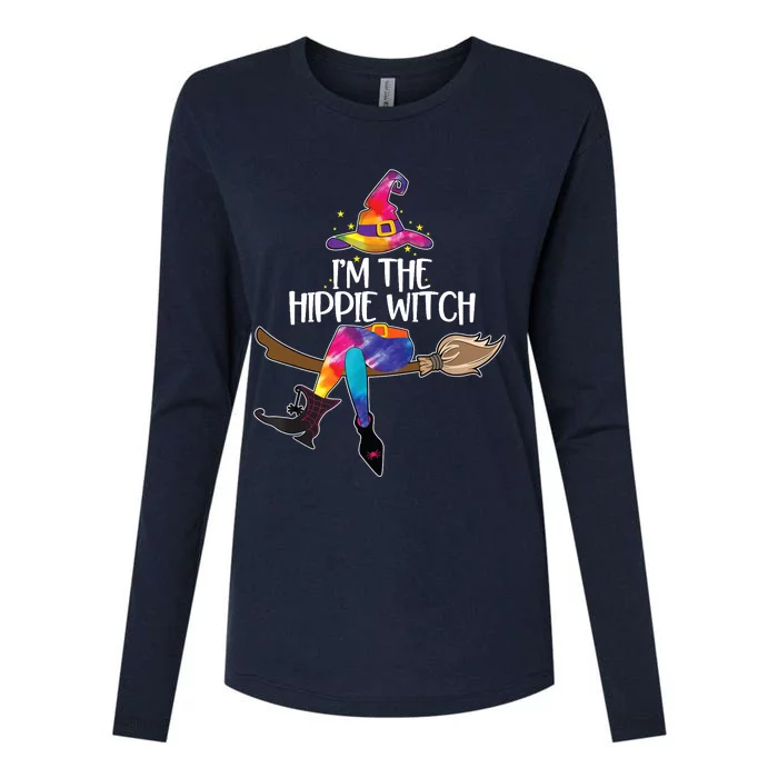 Im The Hippie Witch Halloween Matching Tie Dye Group Womens Cotton Relaxed Long Sleeve T-Shirt