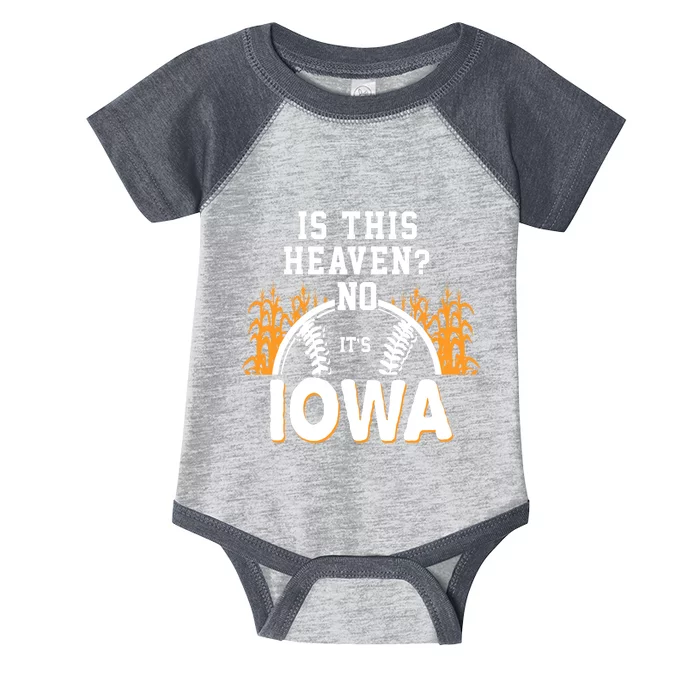 Is This Heaven No It's Iowa Baseball Infant Baby Jersey Bodysuit