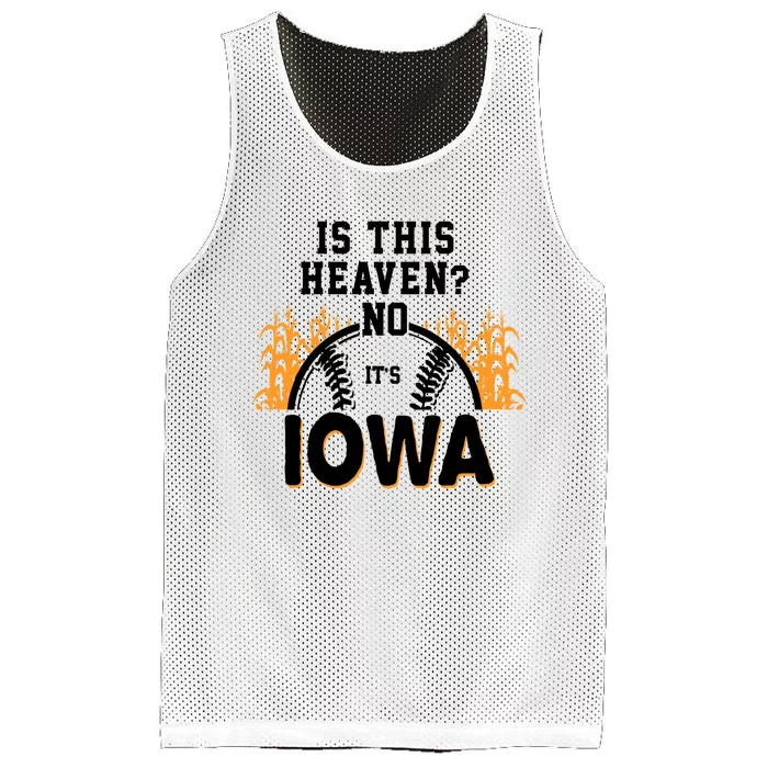 Is This Heaven No It's Iowa Baseball Mesh Reversible Basketball Jersey Tank