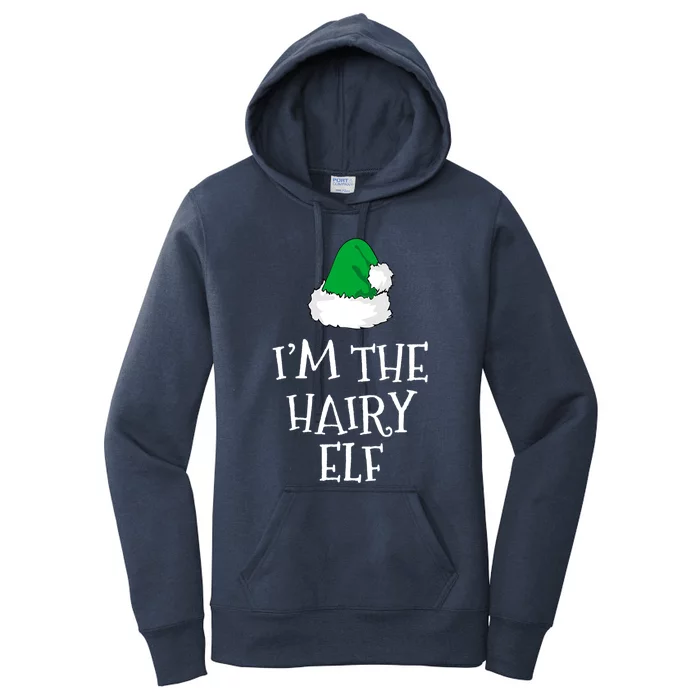 IM The Hairy Elf Christmas Funny Pajama Gift Women's Pullover Hoodie