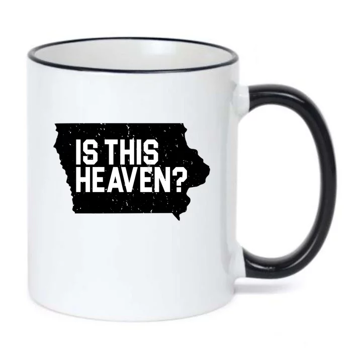 Is This Heaven Iowa Baseball Black Color Changing Mug