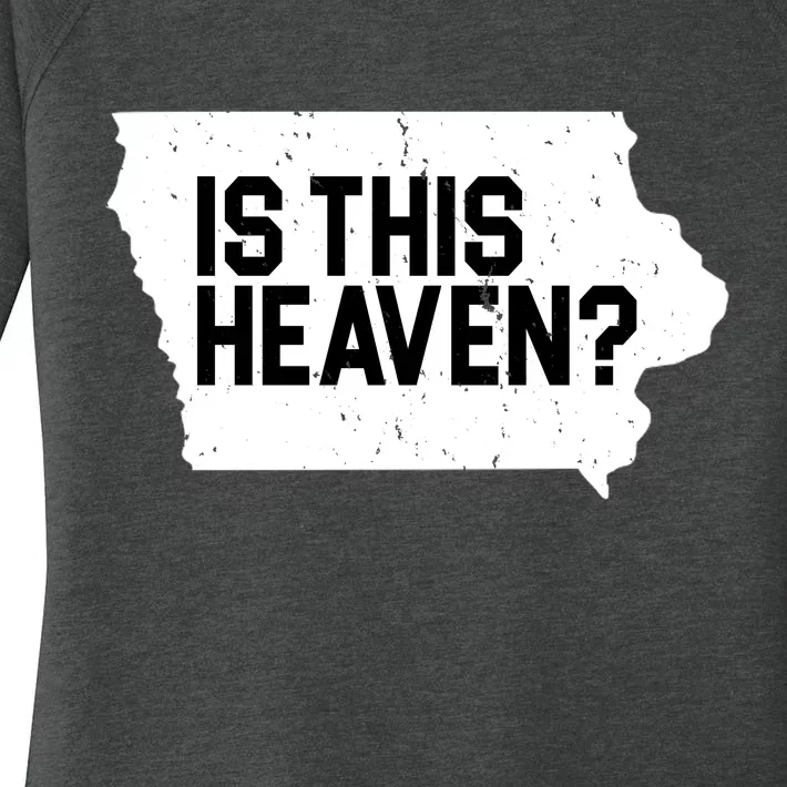 Is This Heaven Iowa Baseball Women's Perfect Tri Tunic Long Sleeve Shirt