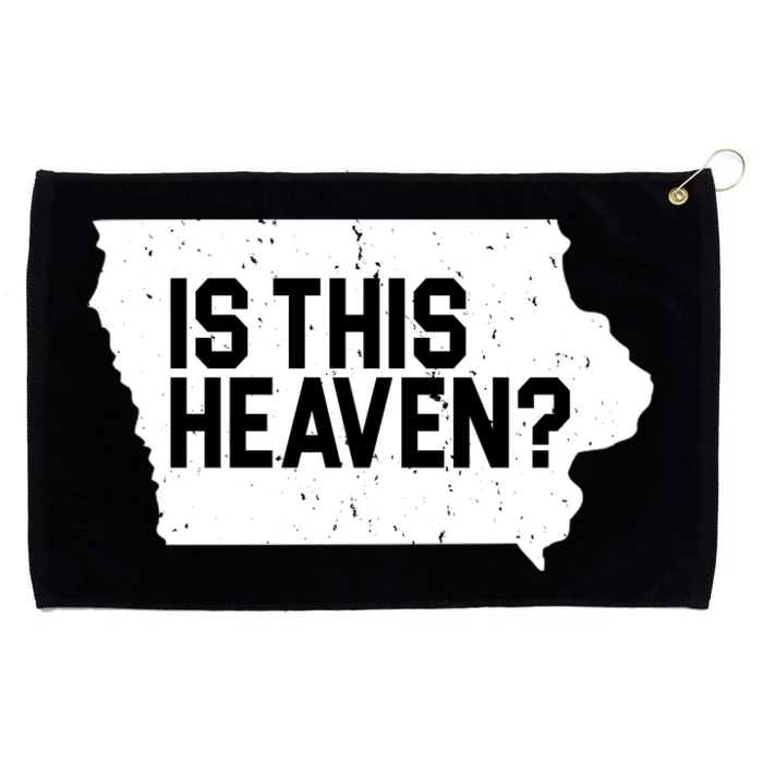 Is This Heaven Iowa Baseball Grommeted Golf Towel