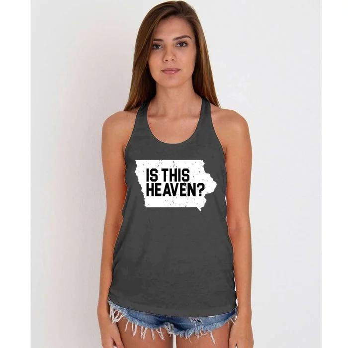 Is This Heaven Iowa Baseball Women's Knotted Racerback Tank