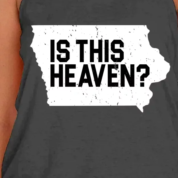 Is This Heaven Iowa Baseball Women's Knotted Racerback Tank