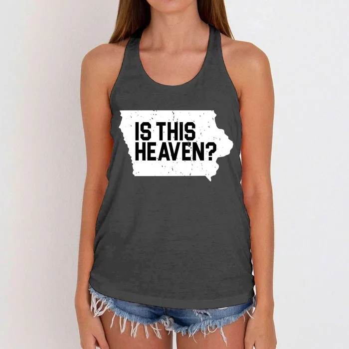 Is This Heaven Iowa Baseball Women's Knotted Racerback Tank