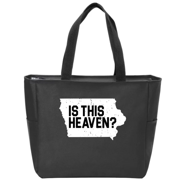 Is This Heaven Iowa Baseball Zip Tote Bag