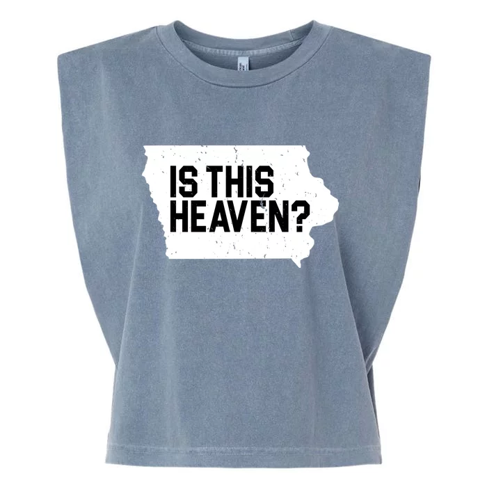 Is This Heaven Iowa Baseball Garment-Dyed Women's Muscle Tee