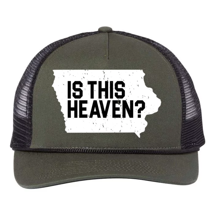 Is This Heaven Iowa Baseball Retro Rope Trucker Hat Cap