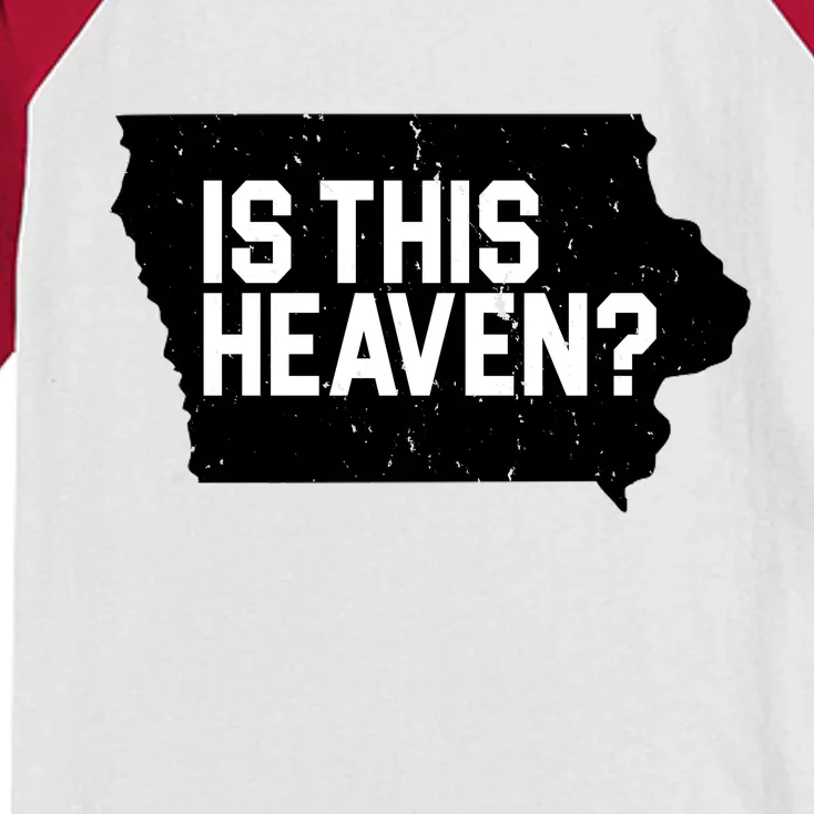 Is This Heaven Iowa Baseball Kids Colorblock Raglan Jersey