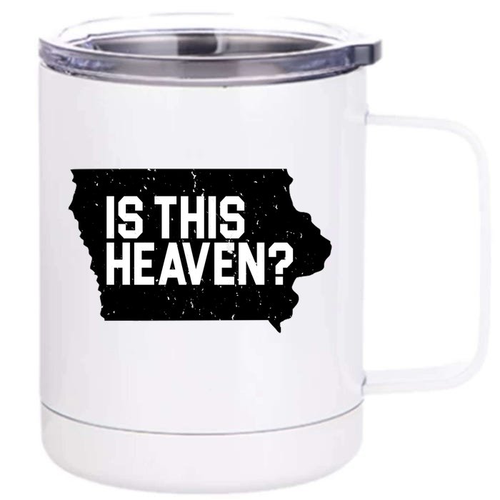 Is This Heaven Iowa Baseball Front & Back 12oz Stainless Steel Tumbler Cup