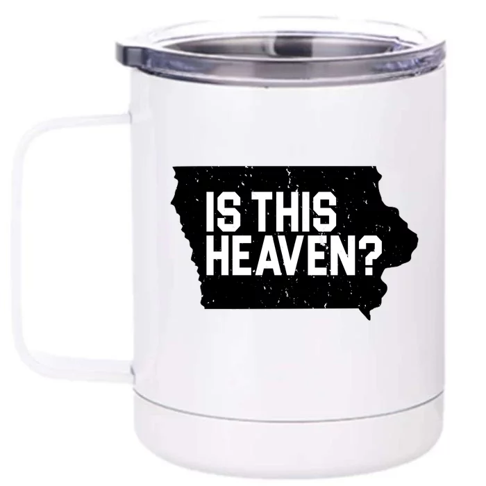 Is This Heaven Iowa Baseball Front & Back 12oz Stainless Steel Tumbler Cup