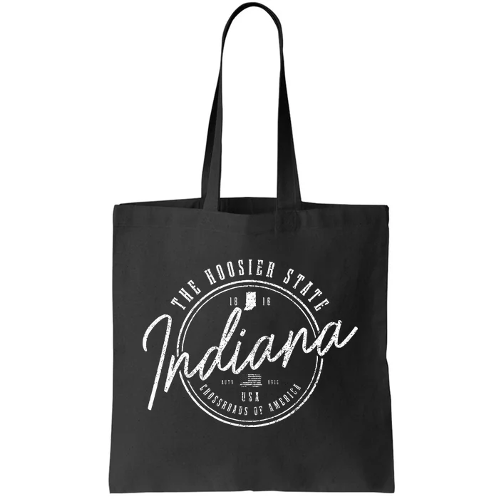 Indiana The H.O.O.S.I.E.R State Est. 1816 Usa America Souvenir Tote Bag