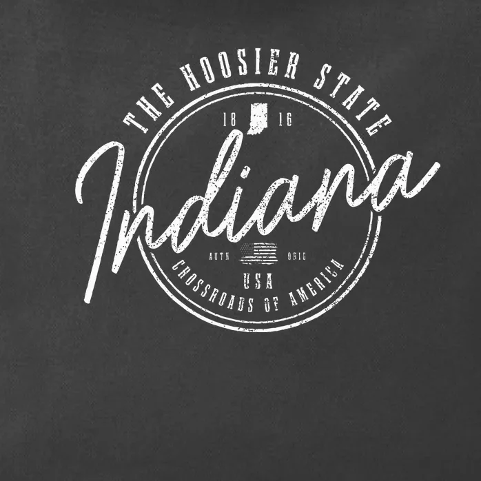 Indiana The H.O.O.S.I.E.R State Est. 1816 Usa America Souvenir Zip Tote Bag