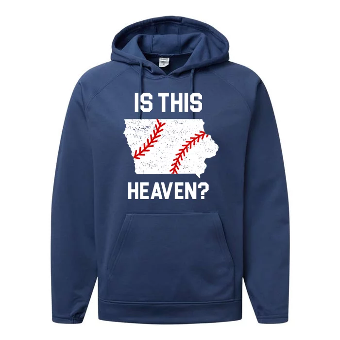 Is This Heaven Iowa Baseball Performance Fleece Hoodie