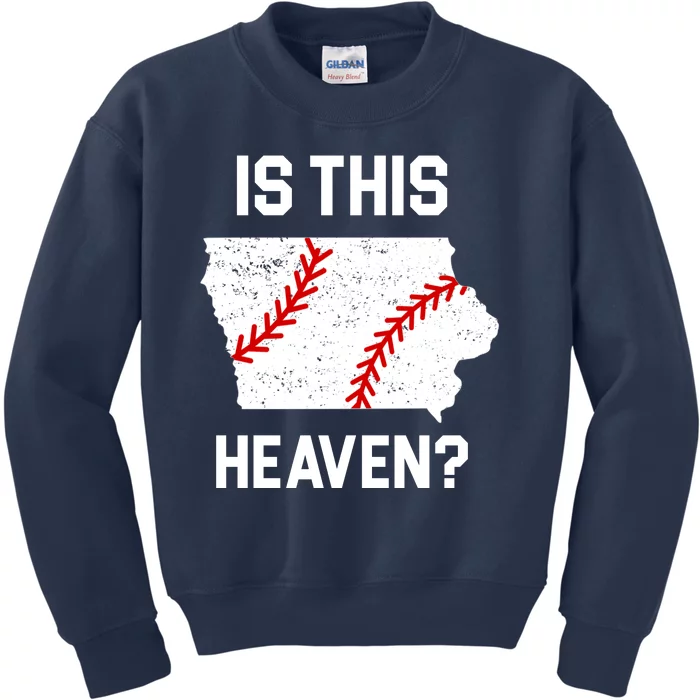 Is This Heaven Iowa Baseball Kids Sweatshirt