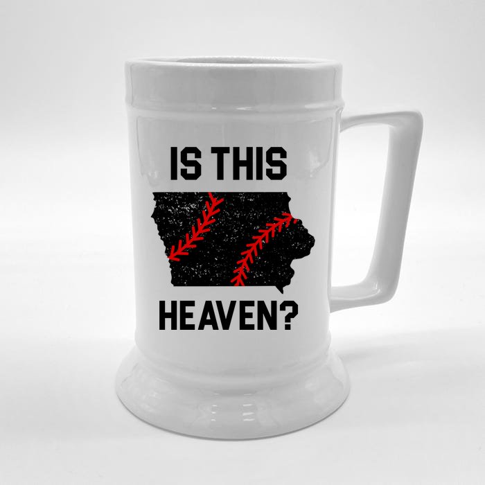 Is This Heaven Iowa Baseball Front & Back Beer Stein