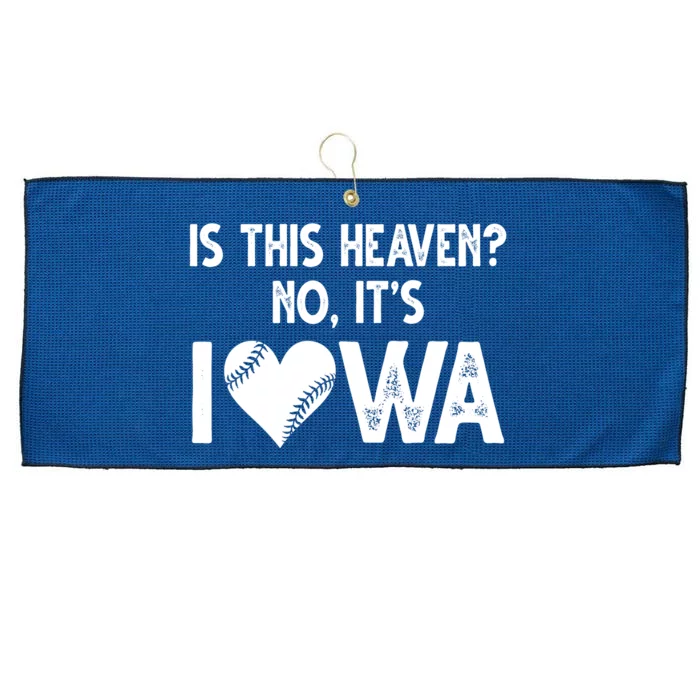 Is This Heaven No It's Iowa Baseball Lover Large Microfiber Waffle Golf Towel