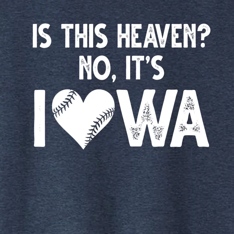 Is This Heaven No It's Iowa Baseball Lover Women's Crop Top Tee