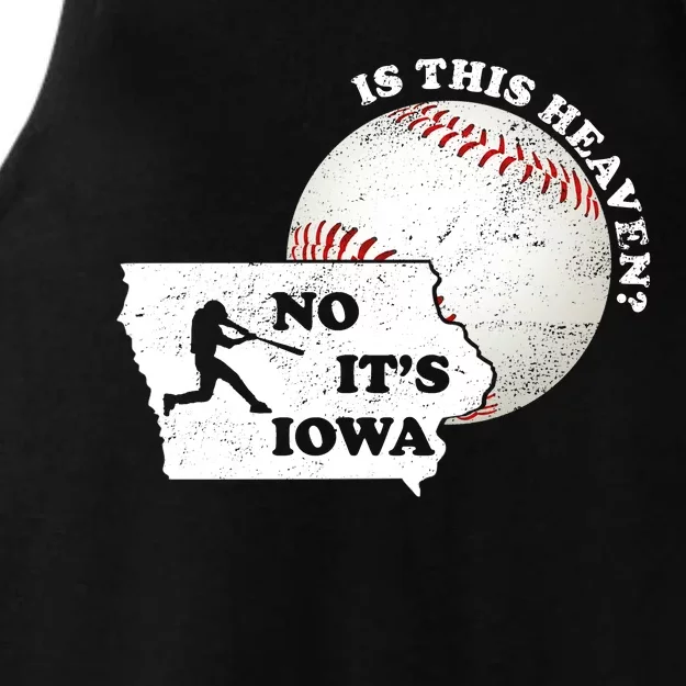 Is This Heaven? No It's Iowa Ladies Tri-Blend Wicking Tank