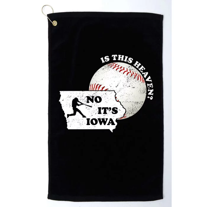 Is This Heaven? No It's Iowa Platinum Collection Golf Towel