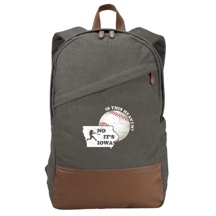 Is This Heaven? No It's Iowa Cotton Canvas Backpack