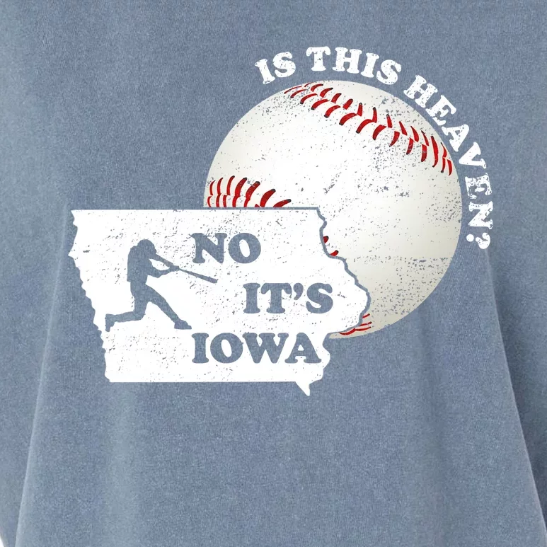 Is This Heaven? No It's Iowa Garment-Dyed Women's Muscle Tee