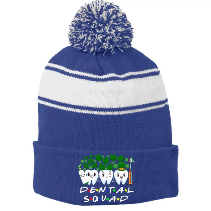 Irish Tooth Hat St Patricks Day Dentist Dental Hygienist Gift Stripe Pom Pom Beanie