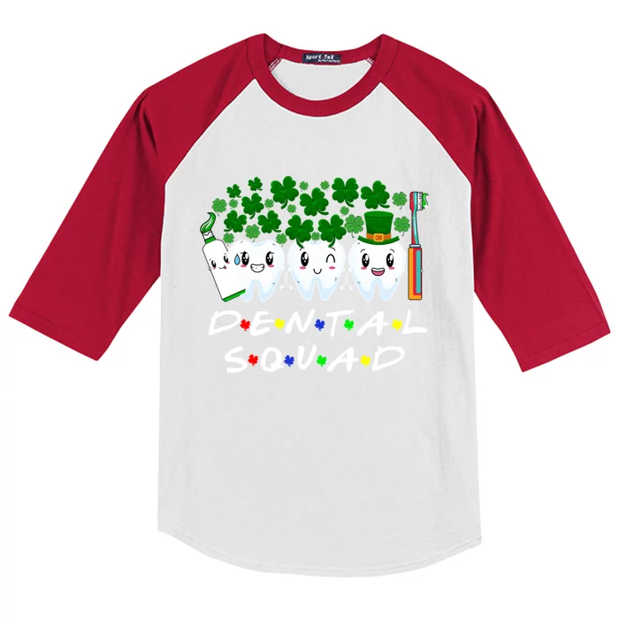 Irish Tooth Hat St Patricks Day Dentist Dental Hygienist Gift Kids Colorblock Raglan Jersey