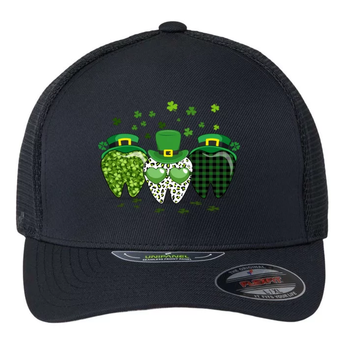 Irish Tooth Hat St Patricks Day Dentist Dental Hygienist Funny Gift Flexfit Unipanel Trucker Cap