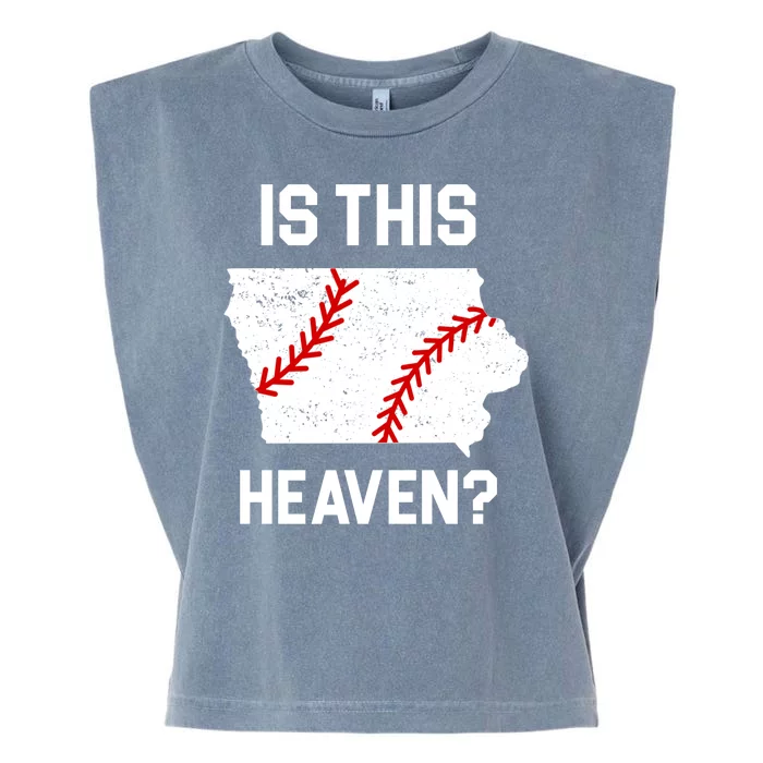 Is This Heaven Iowa Baseball Fan Garment-Dyed Women's Muscle Tee