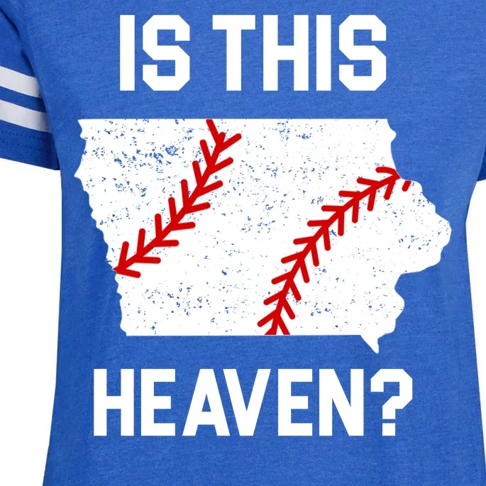 Is This Heaven Iowa Baseball Fan Enza Ladies Jersey Football T-Shirt