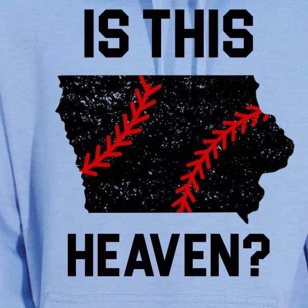 Is This Heaven Iowa Baseball Fan Unisex Surf Hoodie