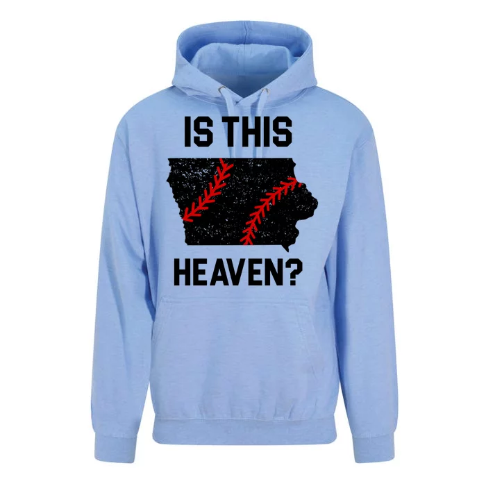 Is This Heaven Iowa Baseball Fan Unisex Surf Hoodie