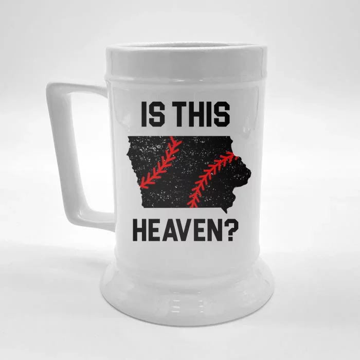 Is This Heaven Iowa Baseball Fan Front & Back Beer Stein