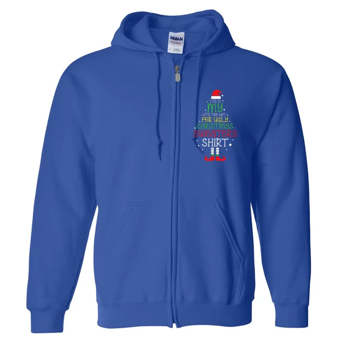 It's Too Hot For Ugly Christmas Funny Xmas Full Zip Hoodie