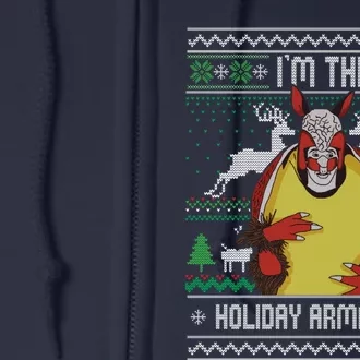 I'm the holiday armadillo Funny Ugly Christmas Full Zip Hoodie